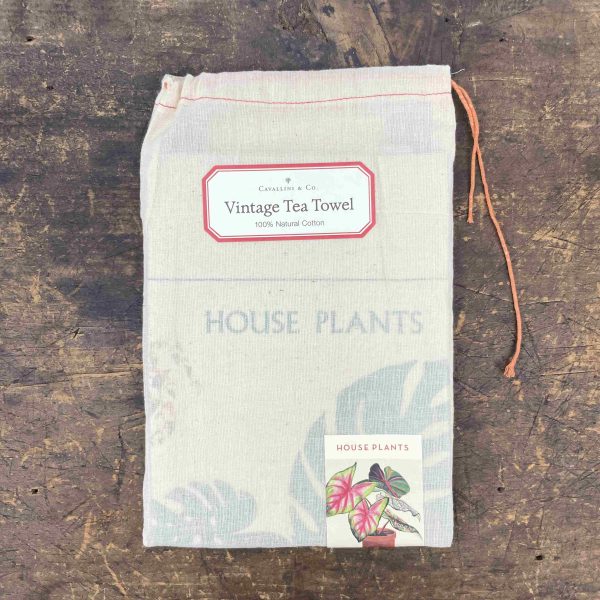 Vintage House Plants Cotton Tea Towel - Image 2