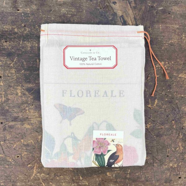 Vintage Floreale Cotton Tea Towel - Image 2